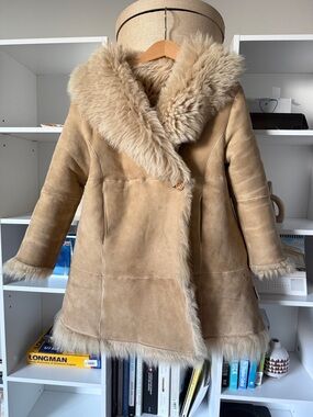 🌈Mini A Ture 🌈 100% Genuine Leather Shearling Child Coat